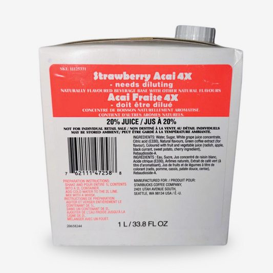 Starbucks Strawberry Acai Refresher Concentrate