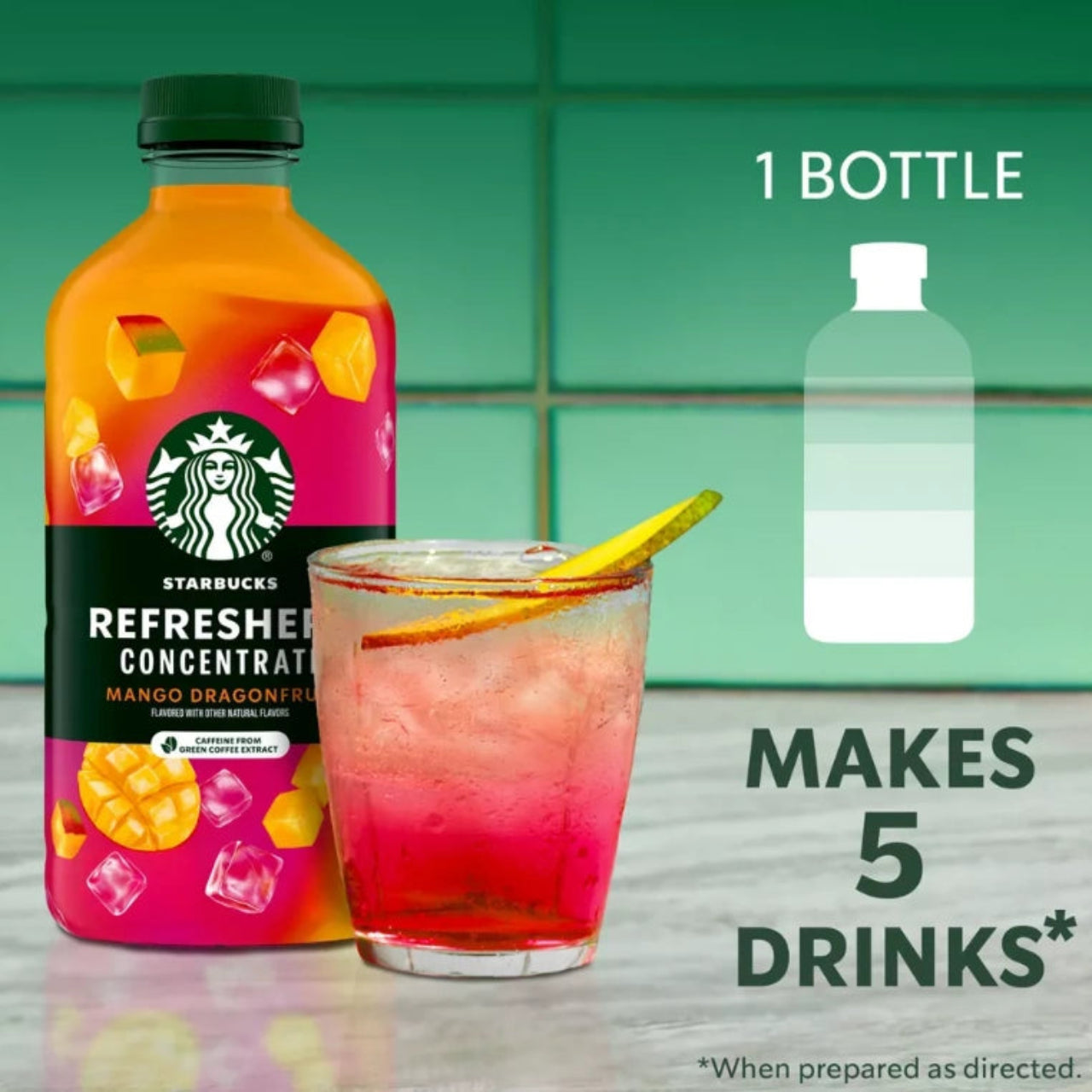 Starbucks Mango Dragonfruit Refreshers Concentrate FRESH – 32 fl oz