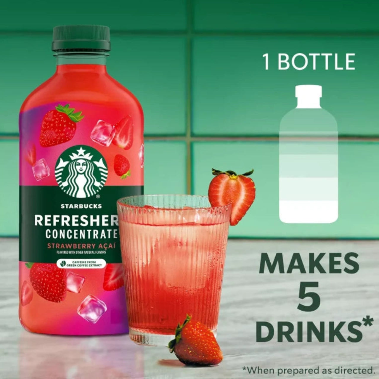 Starbucks Strawberry Açaí Refreshers Concentrate FRESH – 32 fl oz