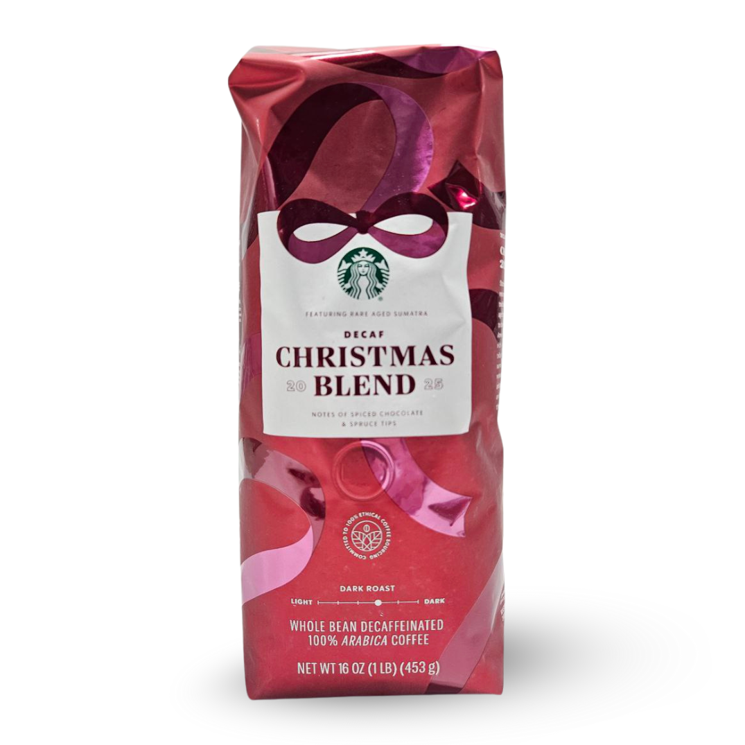 Starbucks Decaf Christmas Blend 2025 – Whole Bean Coffee (16 oz / 1 lb)