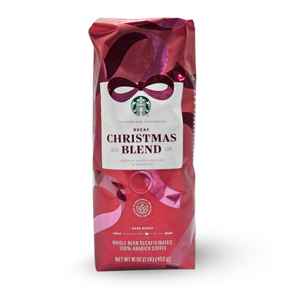 Starbucks Decaf Christmas Blend 2025 – Whole Bean Coffee (16 oz / 1 lb)