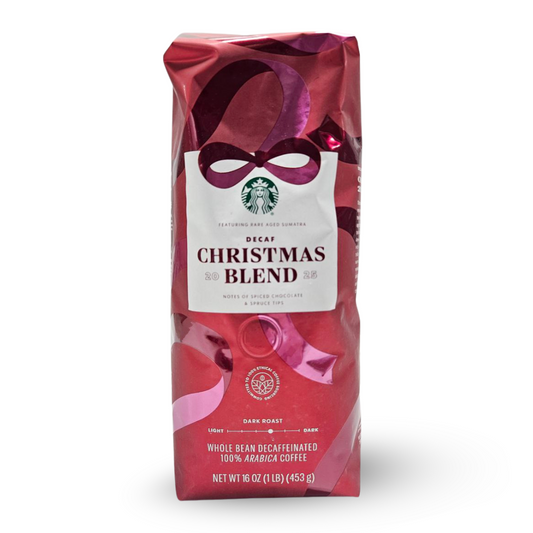 Starbucks Decaf Christmas Blend 2025 – Whole Bean Coffee (16 oz / 1 lb)