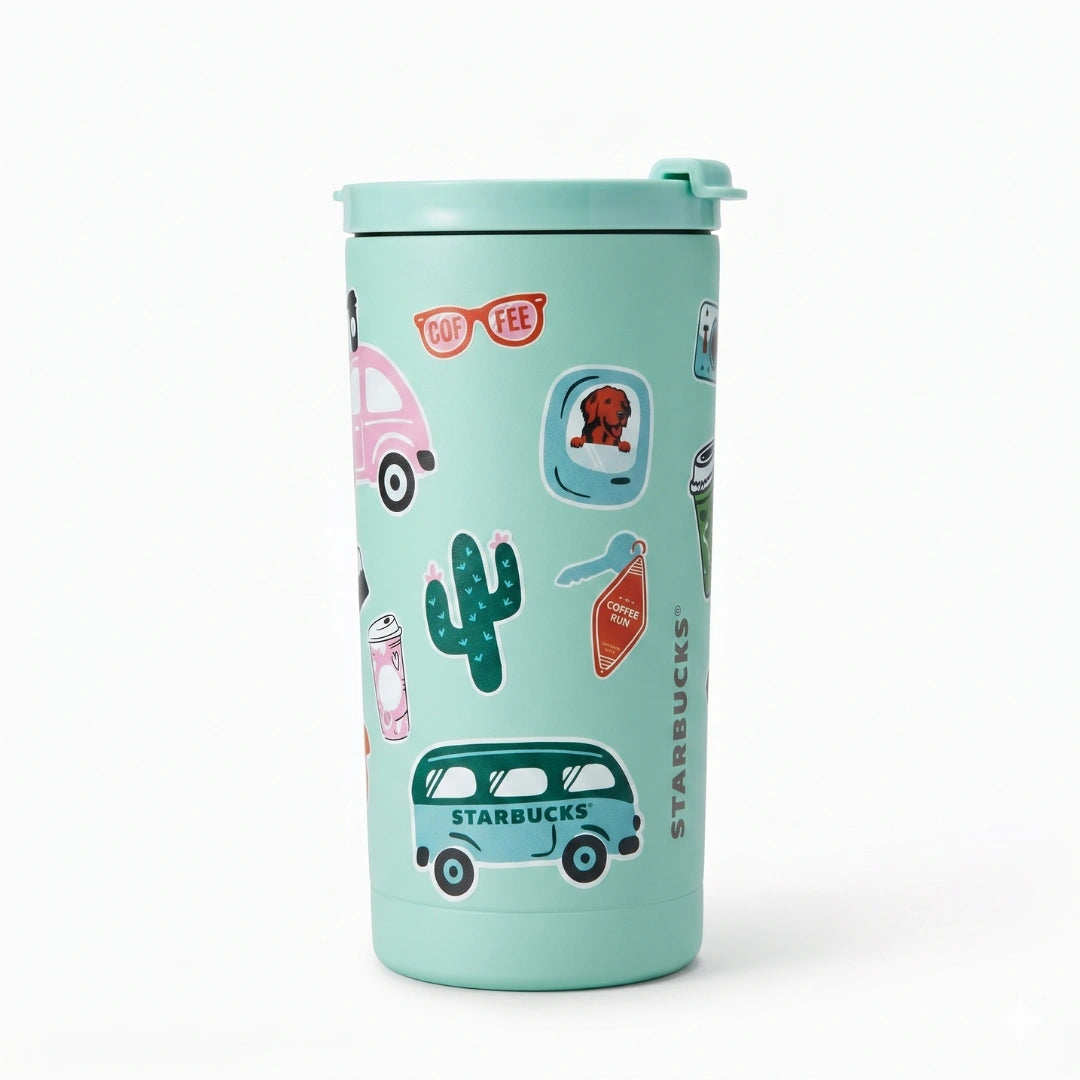 Starbucks Travel Sticker Mint Green Vacuum Insulated Tumbler – 16 Oz
