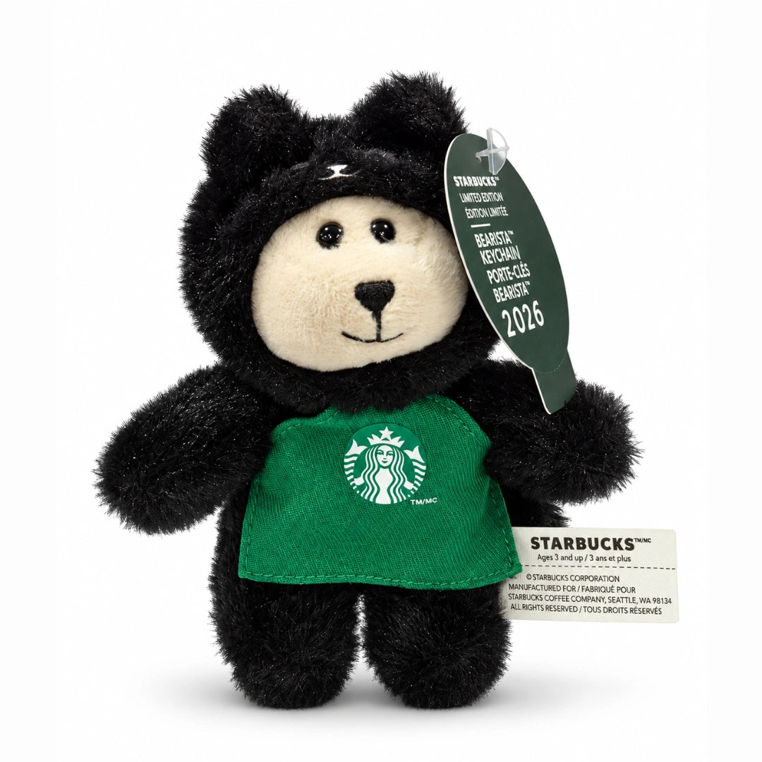 Starbucks Bearista Black Cat Plush Keychain – Limited Edition 2026