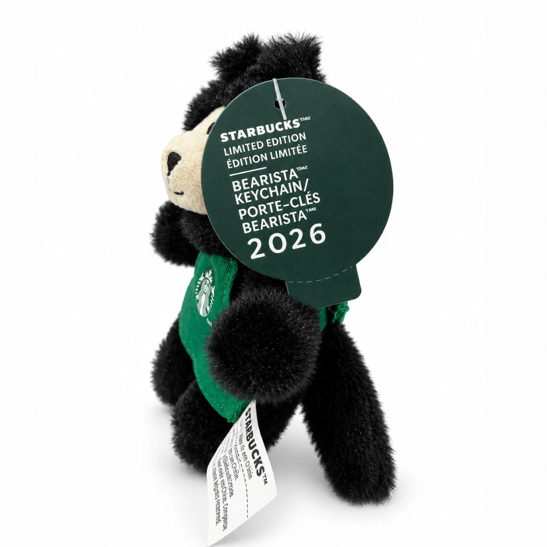 Starbucks Bearista Black Cat Plush Keychain – Limited Edition 2026