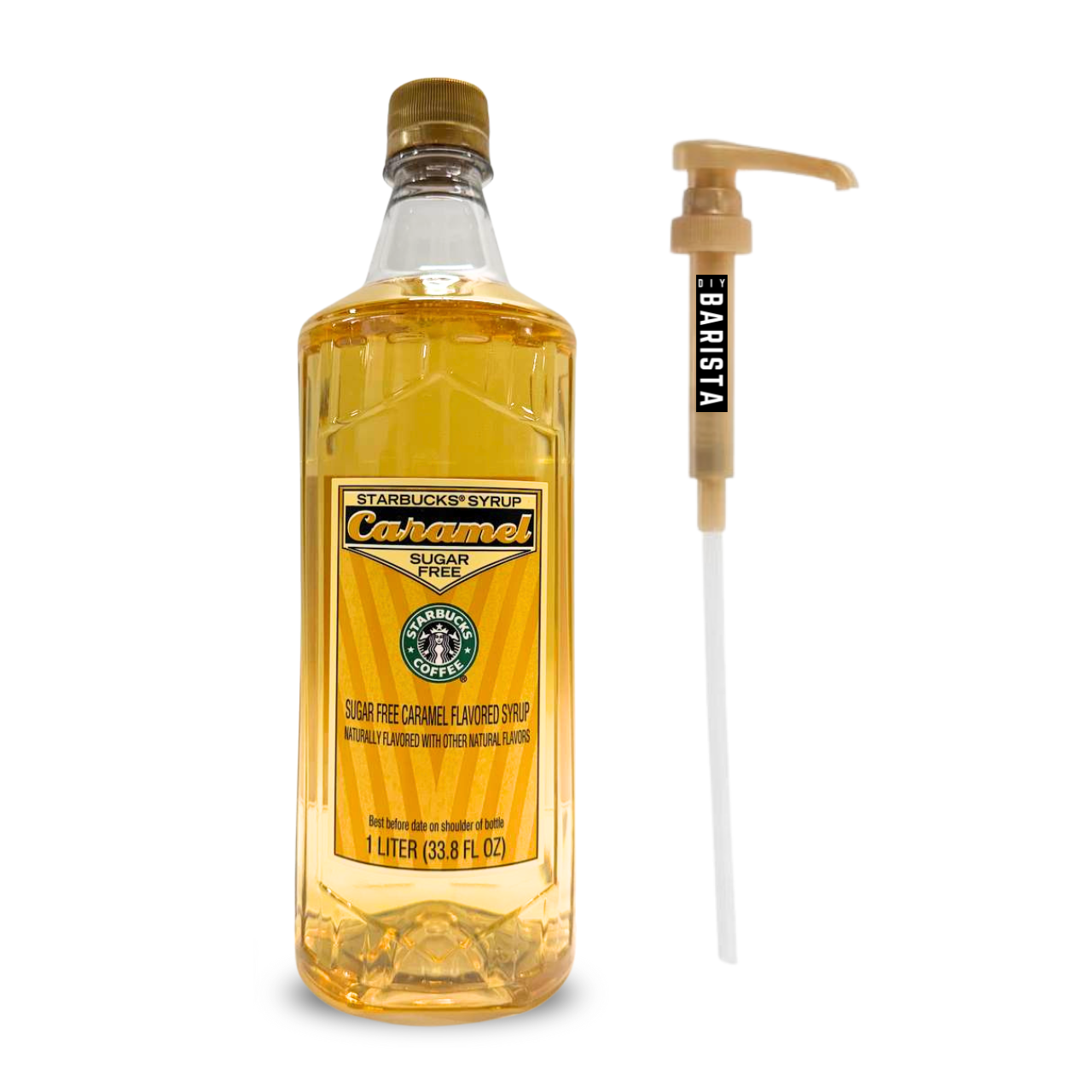 Starbucks Sugar-Free Caramel Syrup (1L) with Pump – NEW