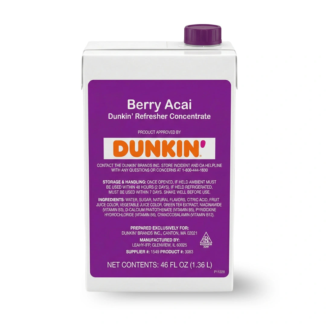 Dunkin’ Berry Acai Refresher Concentrate FRESH – 46 fl oz (1.36L)