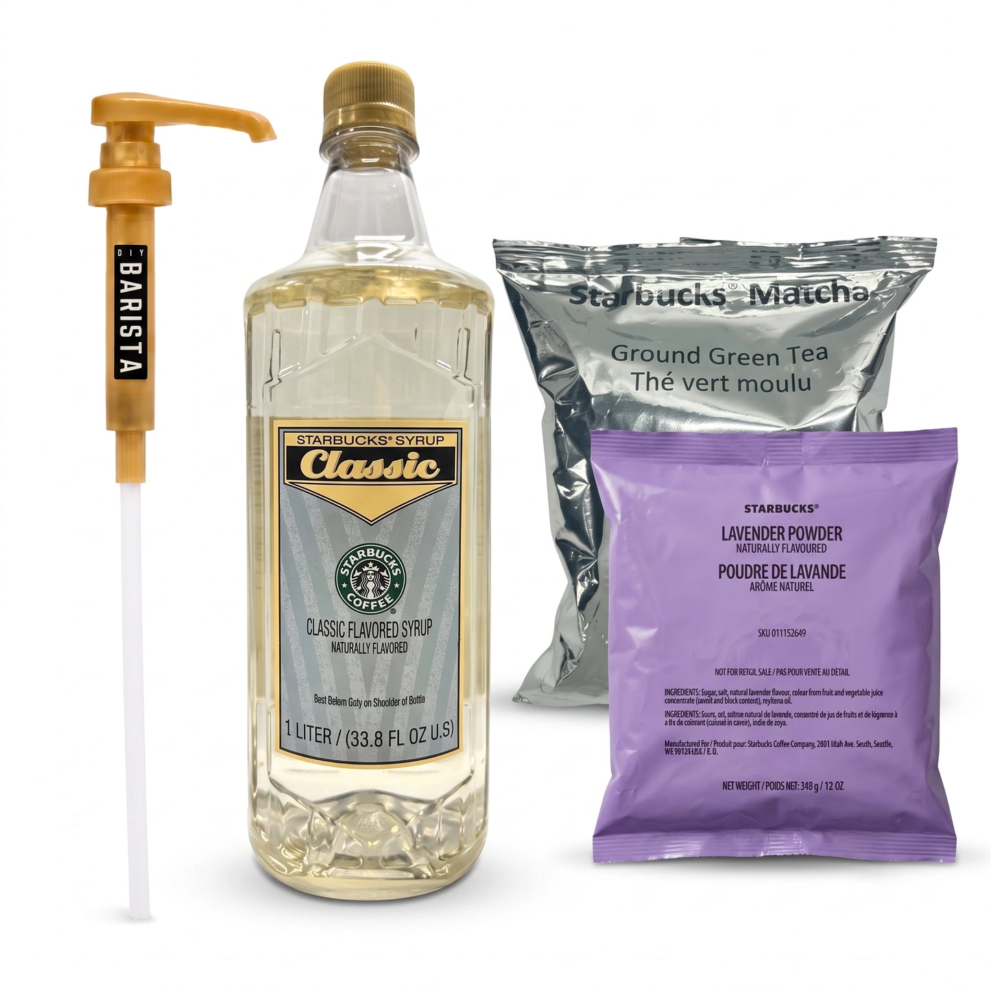 Lavender Matcha Bundle – Classic Syrup + Matcha + Lavender Powder