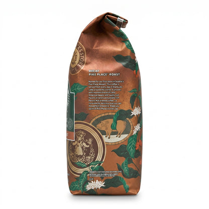 Starbucks Decaf Pike Place Roast Whole Bean Coffee – Medium Roast 16 oz (1 lb)