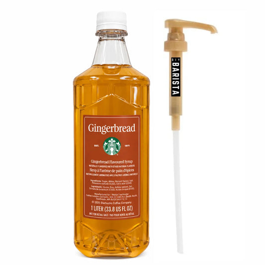 Starbucks Gingerbread Syrup with pump - 1 Liter (33.8 Fl Oz)