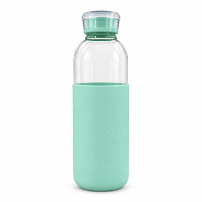 Starbucks Mint Green Glass Water Bottle with Silicone Sleeve – 24 oz
