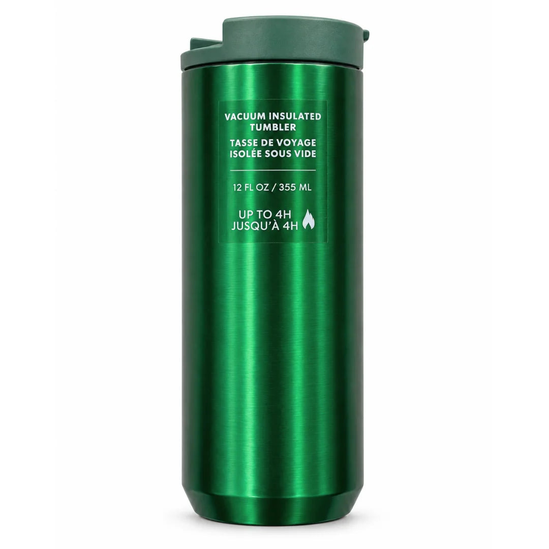 Starbucks Metallic Green Vacuum Insulated Tumbler – 12 oz