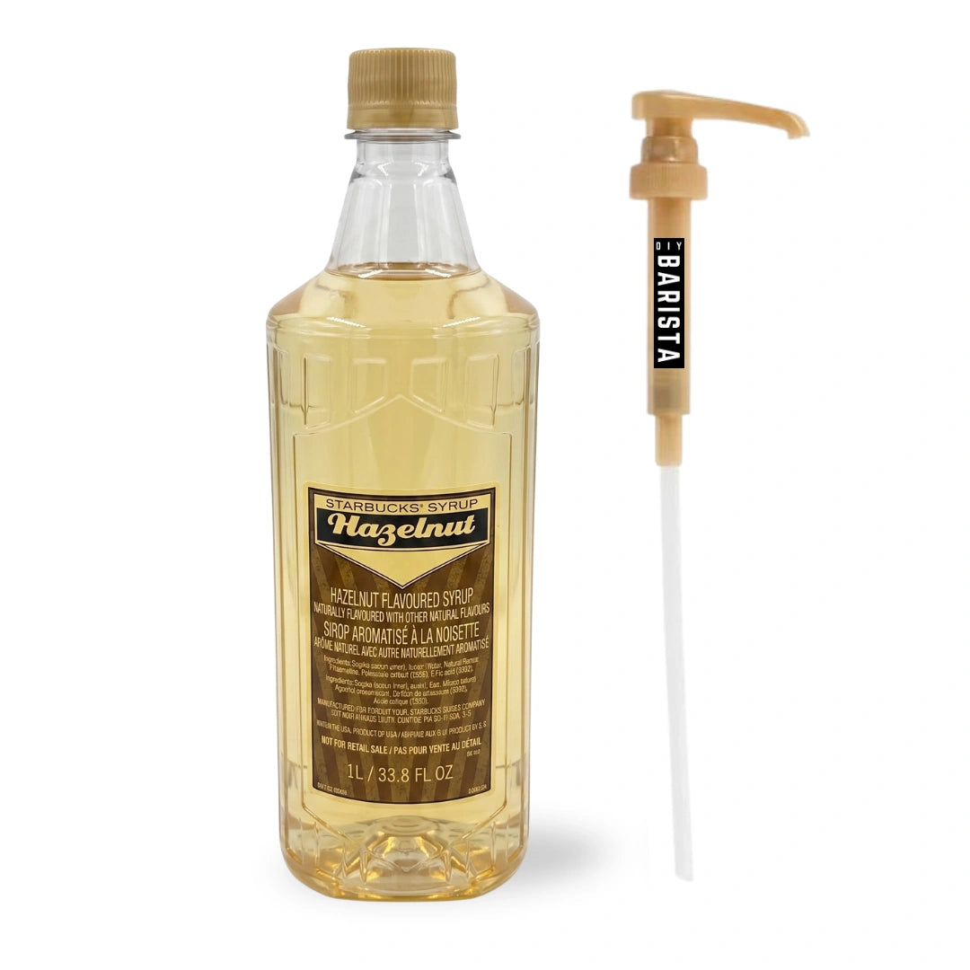 Starbucks Hazelnut Syrup with pump - 1 Liter (33.8 Fl Oz)