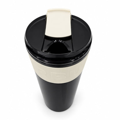 Starbucks Black Stainless Steel Insulated Tumbler with Silicone Grip – 16 oz