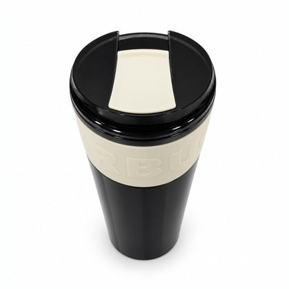 Starbucks Black Stainless Steel Insulated Tumbler with Silicone Grip – 16 oz