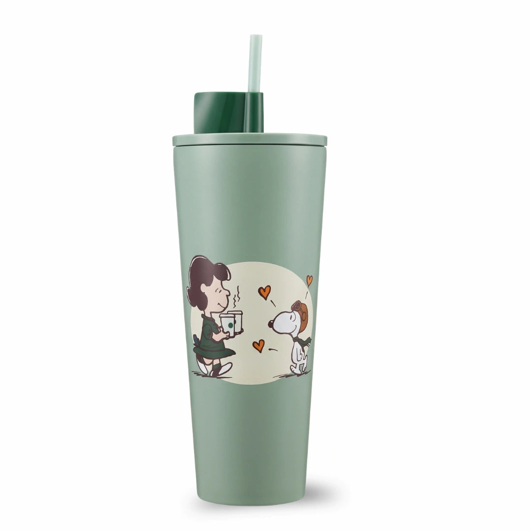 Peanuts x Starbucks Lucy & Snoopy Stainless Steel Cold Cup – Green