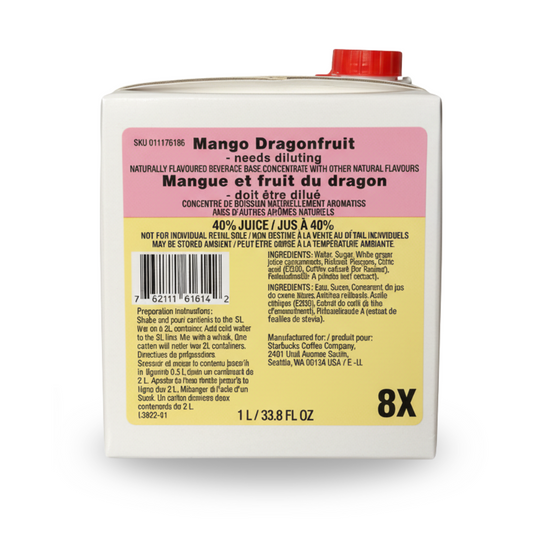 Starbucks Mango Dragon Fruit Refresher Concentrate DEC 2025