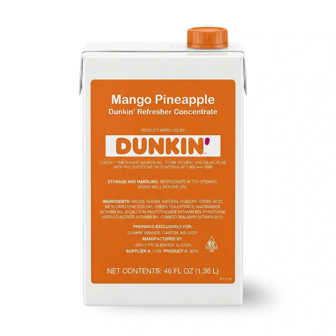 Dunkin’ Mango Pineapple Refresher Concentrate FRESH – 46 fl oz (1.36L)