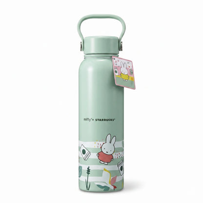 Starbucks x Miffy Stainless Steel Mint Green 27 oz Bottle with Carrying Handle
