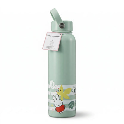 Starbucks x Miffy Stainless Steel Mint Green 27 oz Bottle with Carrying Handle