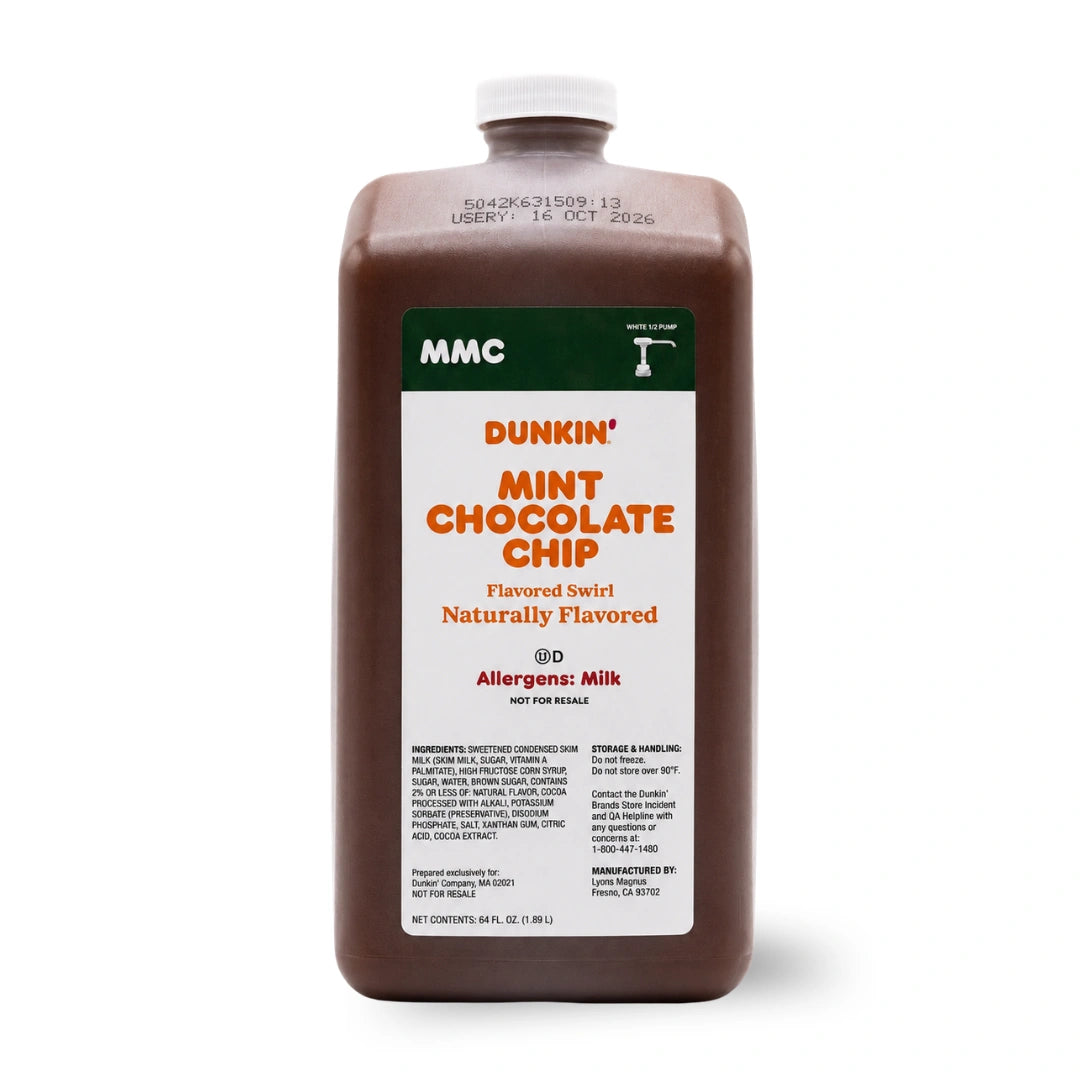 Dunkin’ Mint Chocolate Chip Swirl FRESH – 64 fl oz (1.89L)