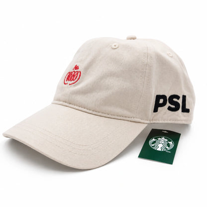 Starbucks Pumpkin Spice Latte PSL Embroidered Baseball Cap – Cream