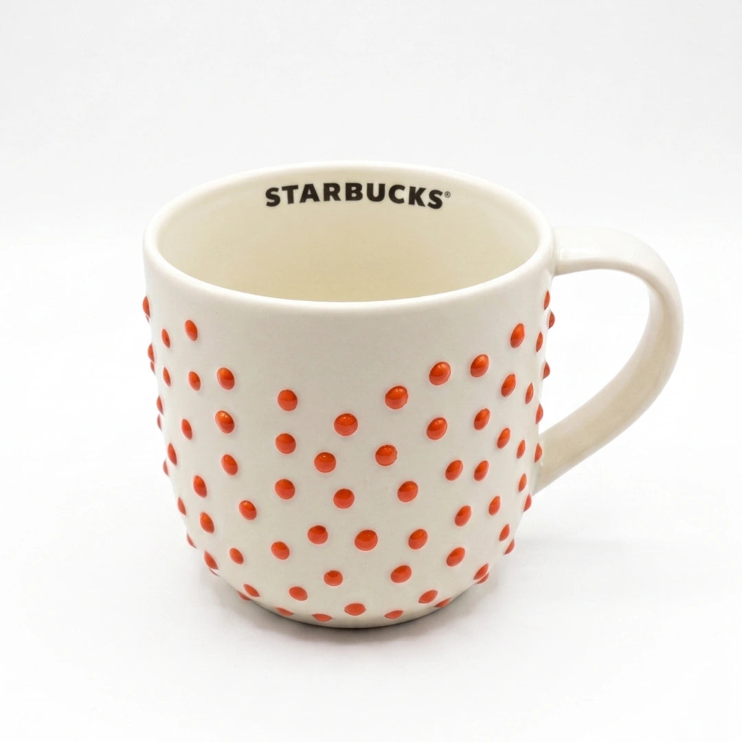 Starbucks Pumpkin Spice Latte Raised Dot Ceramic Mug – 12 oz
