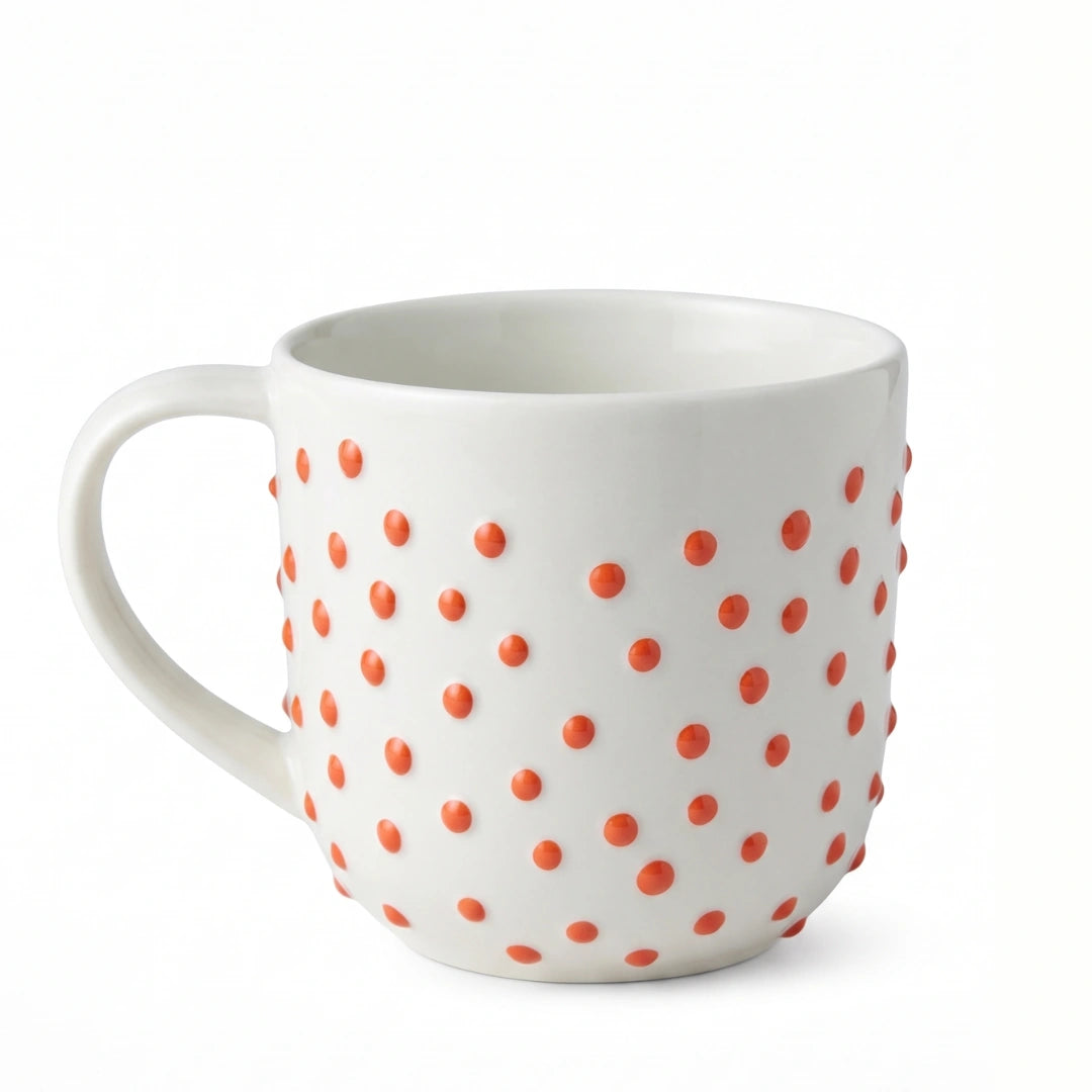 Starbucks Pumpkin Spice Latte Raised Dot Ceramic Mug – 12 oz