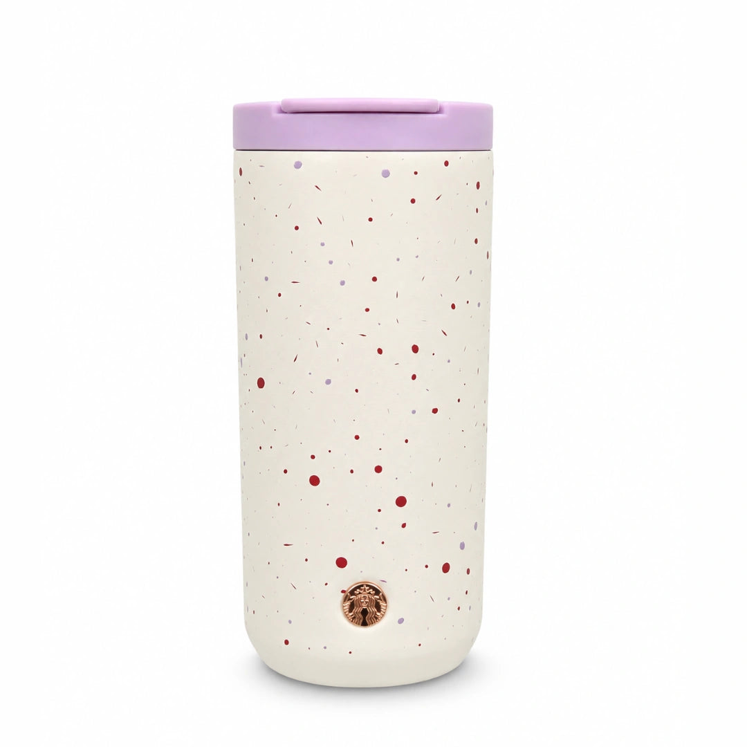 Starbucks Pumpkin Spice Latte Speckled Insulated Tumbler with Chain Charm – 12 oz