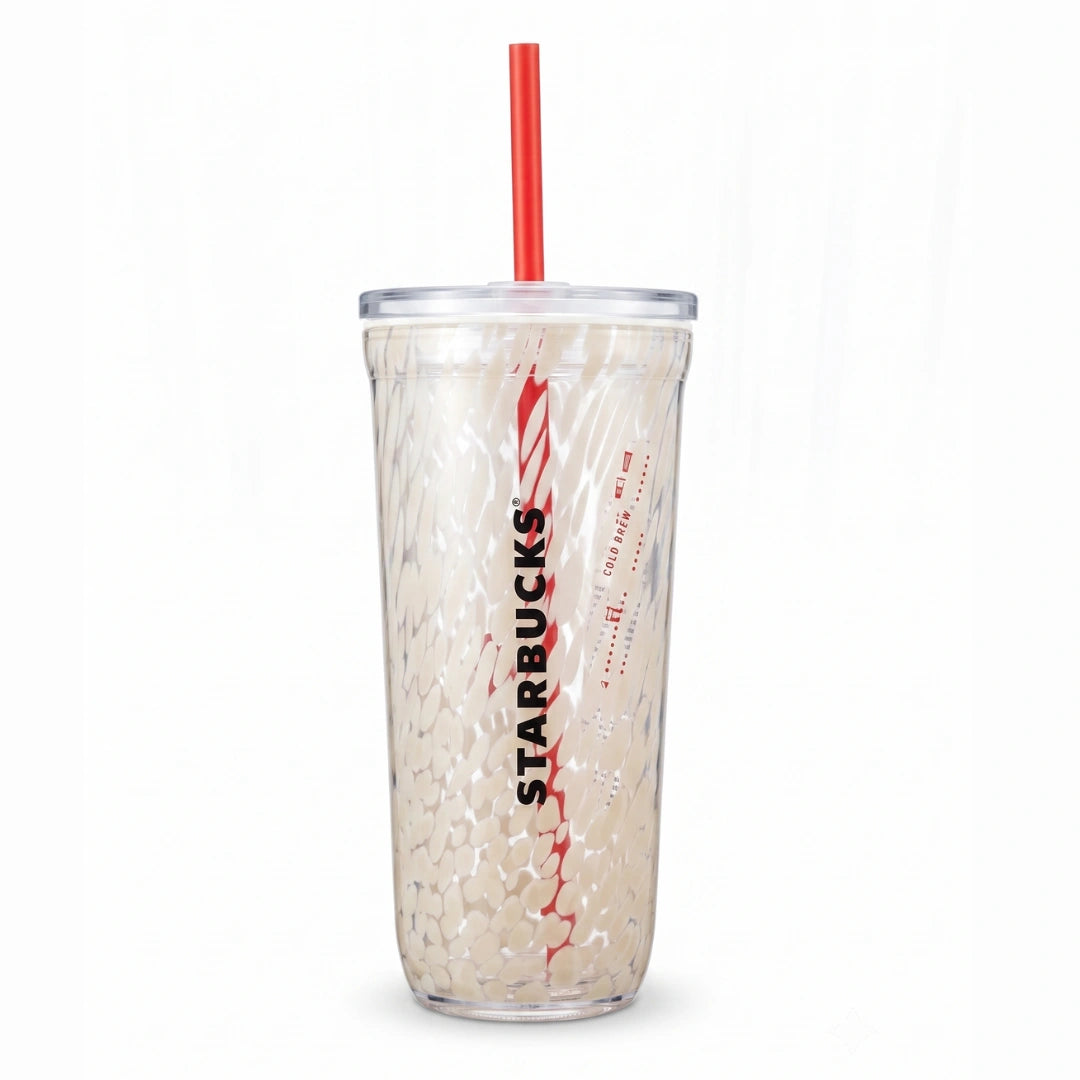 Starbucks Pumpkin Spice Latte Clear Cold Cup Tumbler with Straw – 16 oz