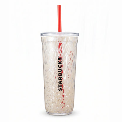Starbucks Pumpkin Spice Latte Clear Cold Cup Tumbler with Straw – 16 oz