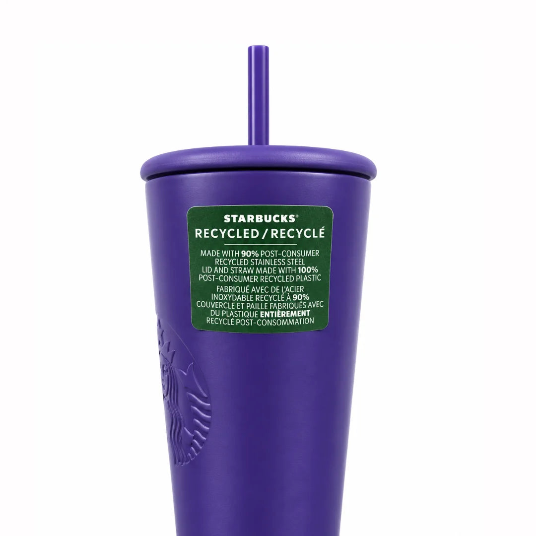 Starbucks 24 Oz Purple Recycled Plastic Cold Cup