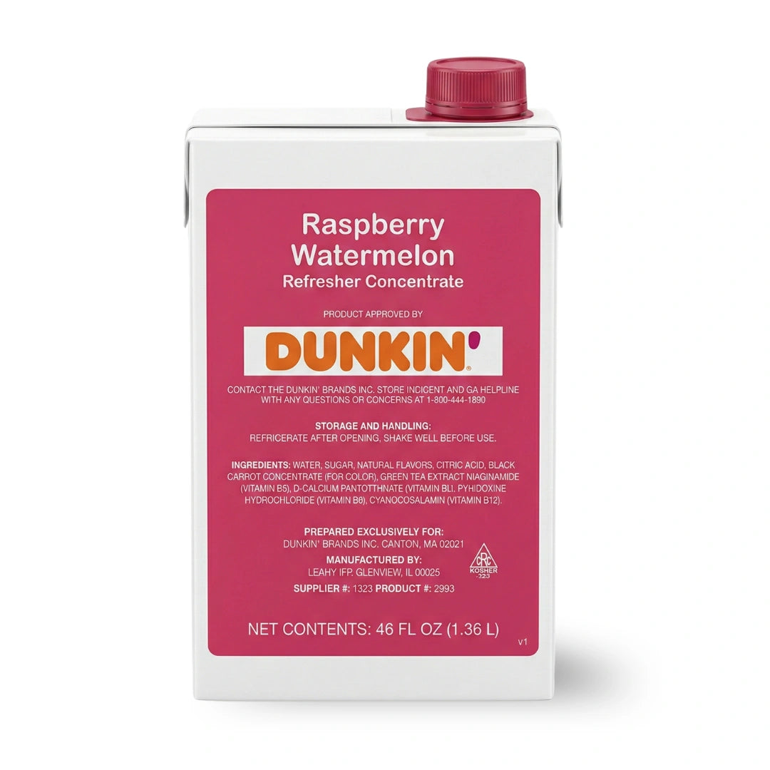 Dunkin’ Raspberry Watermelon Refresher Concentrate FRESH – 46 fl oz (1.36L)
