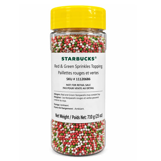 Starbucks Red & Green Sprinkles Topping – 25 oz