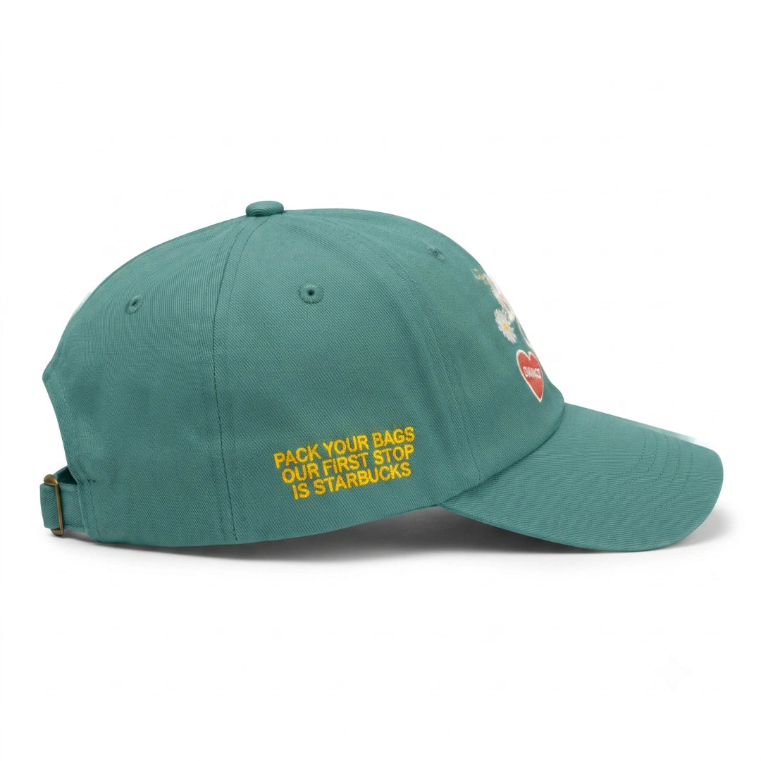 Starbucks × Dandy Worldwide Road Trip Embroidered Adjustable Cap – Green
