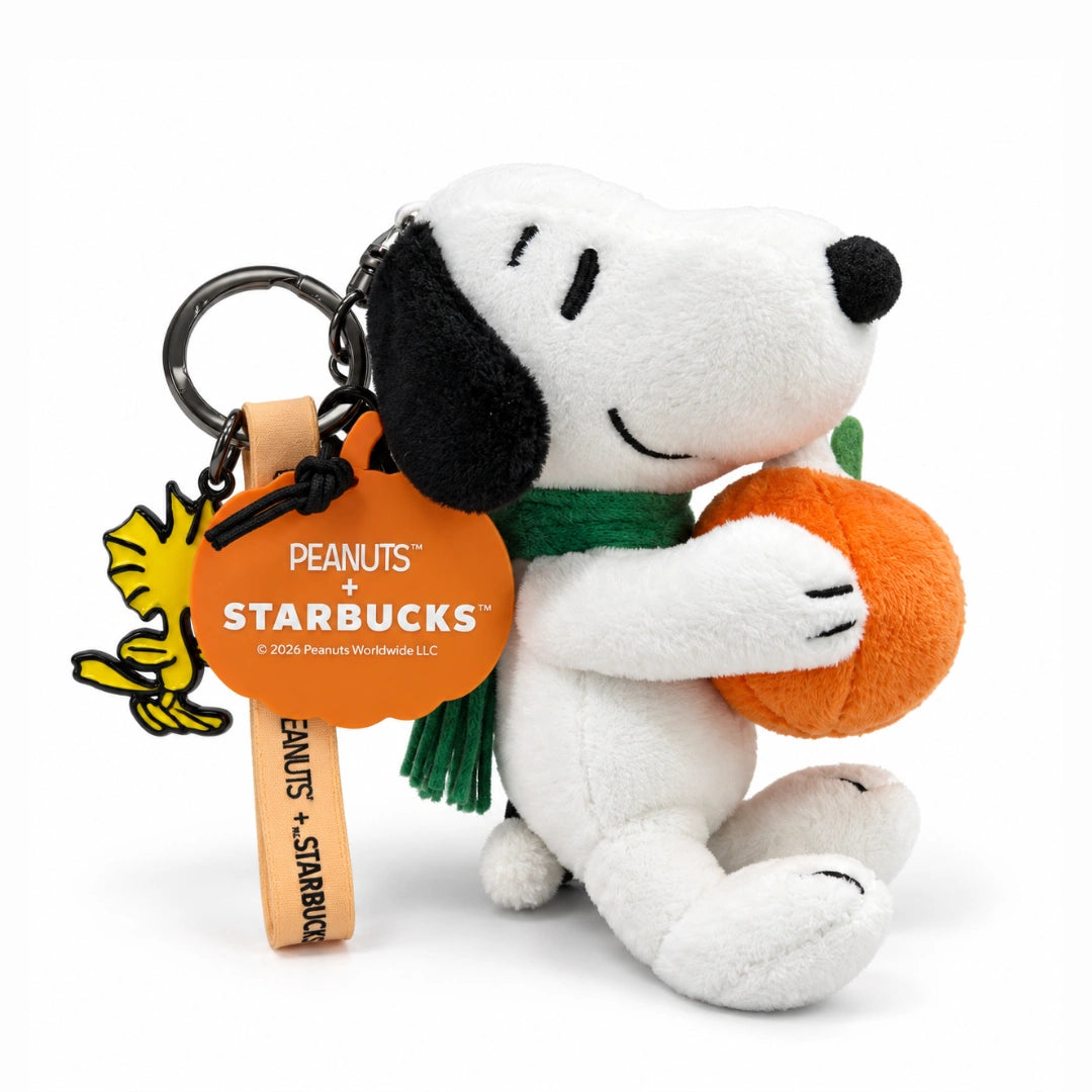 Peanuts x Starbucks Snoopy Pumpkin Plush Keychain – 2026