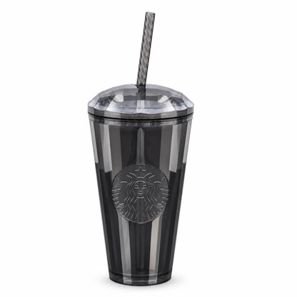Starbucks Black Faceted Siren Cold Cup with Straw – 16 oz