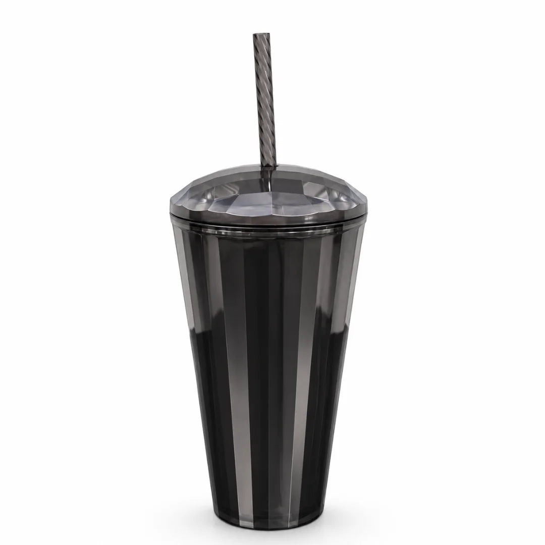 Starbucks Black Faceted Siren Cold Cup with Straw – 16 oz
