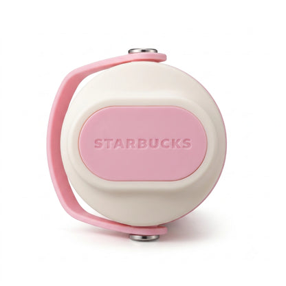 Starbucks 2026 Pink Abstract Stainless Steel Water Bottle with Carry Handle – 20 fl oz