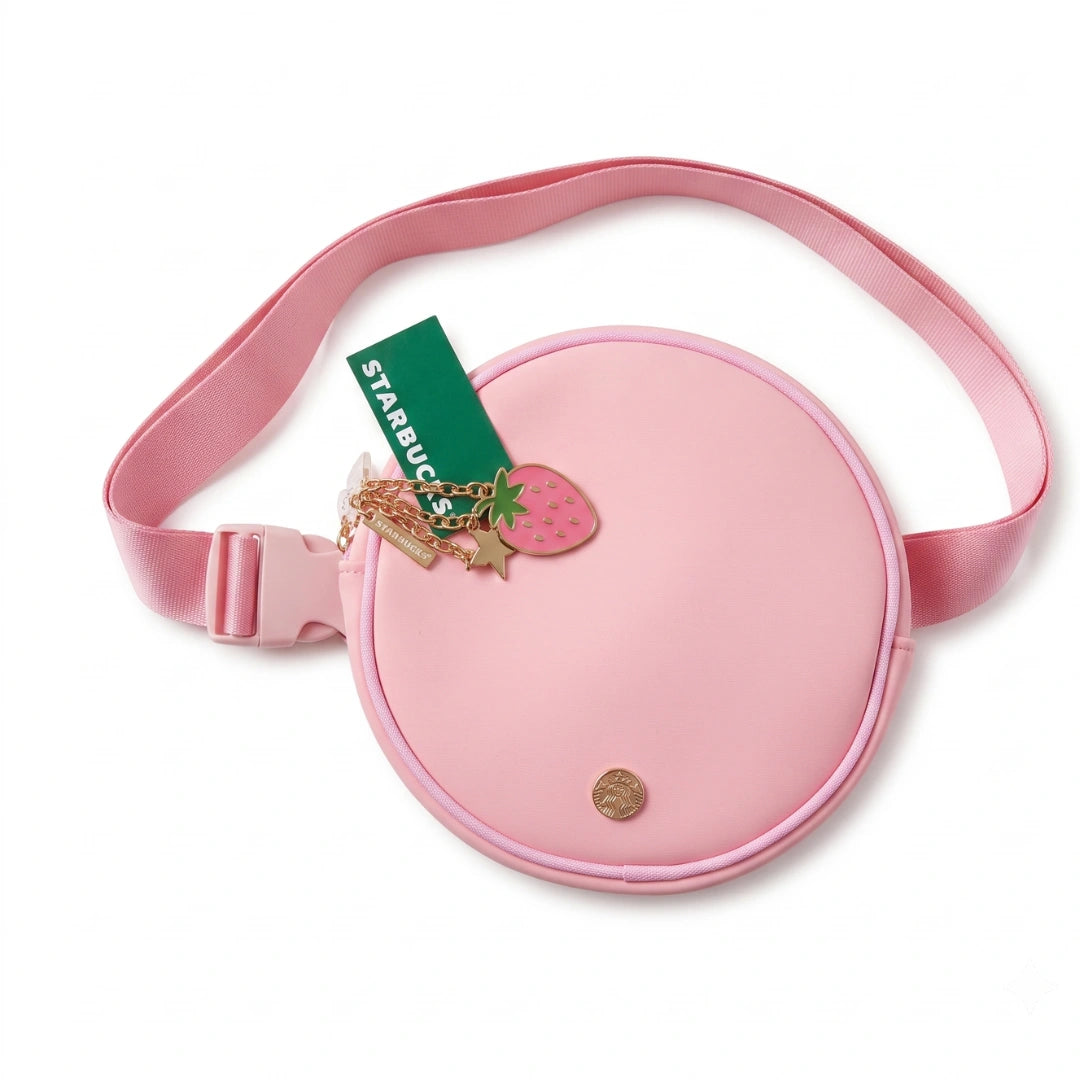 Starbucks Pink Strawberry Round Crossbody Bag – 2026 Collection