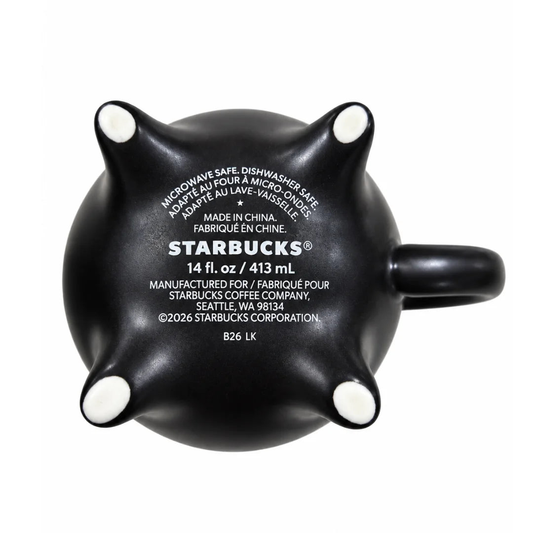 Starbucks Black Cauldron Ceramic Mug – 14 oz