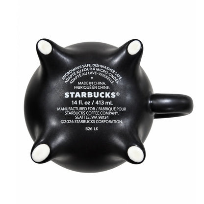 Starbucks Black Cauldron Ceramic Mug – 14 oz