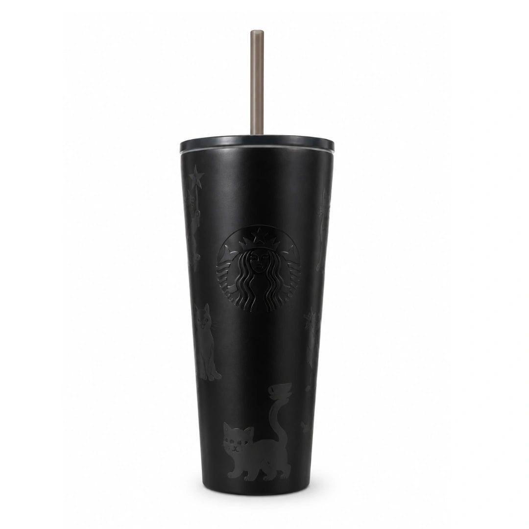 Starbucks Black Cat Stainless Steel Cold Cup – Matte Black