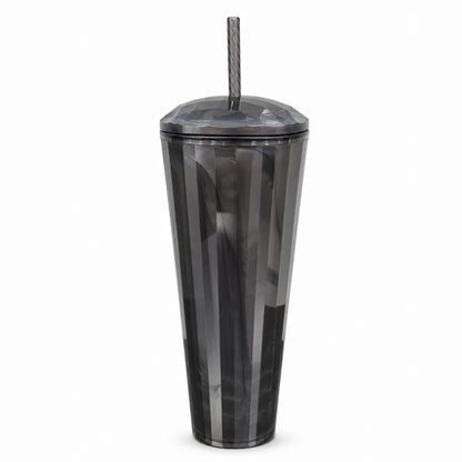 Starbucks Black Faceted Cold Cup with Straw – 24 oz