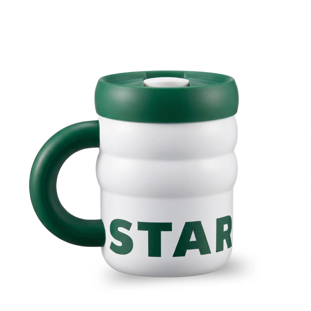 Starbucks Green Mini Travel Mug – 12 fl oz Insulated Coffee Cup with Handle & Lid