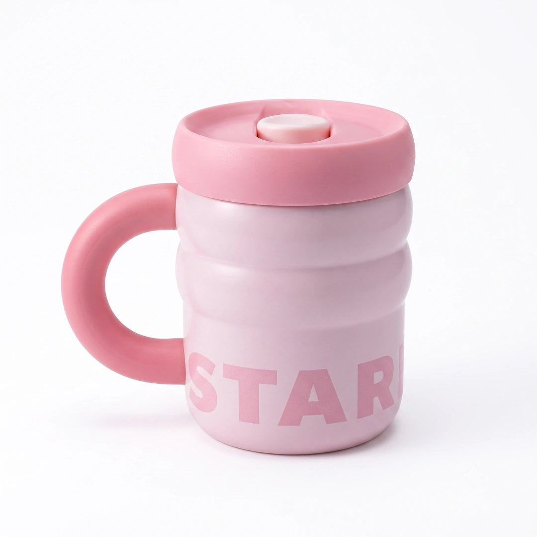 Starbucks Pink Mini Travel Mug – 12 fl oz Insulated Coffee Cup with Handle & Lid