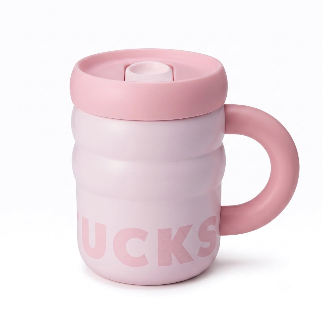 Starbucks Pink Mini Travel Mug – 12 fl oz Insulated Coffee Cup with Handle & Lid