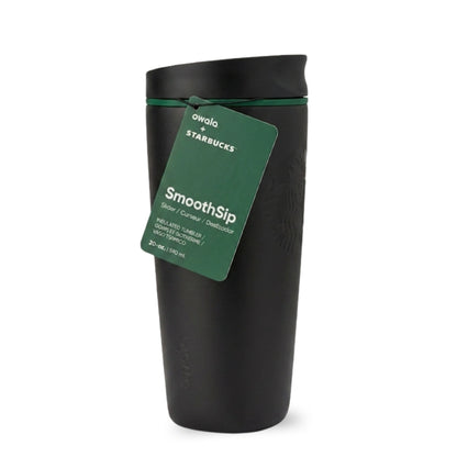 Starbucks × Owala SmoothSip Black Travel Tumbler – 20 fl oz Insulated Coffee Cup