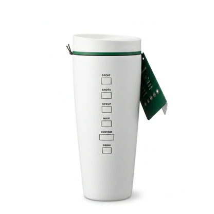 Starbucks × Owala SmoothSip White Travel Tumbler – 20 fl oz Insulated Coffee Cup