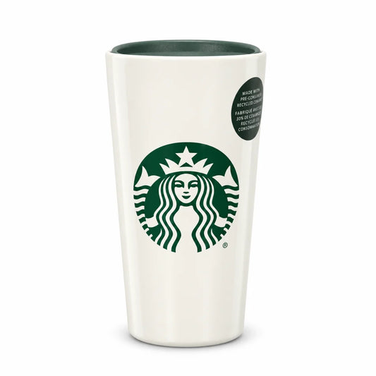 Starbucks Recycled Ceramic Hot Tumbler with Green Lid - 12 oz